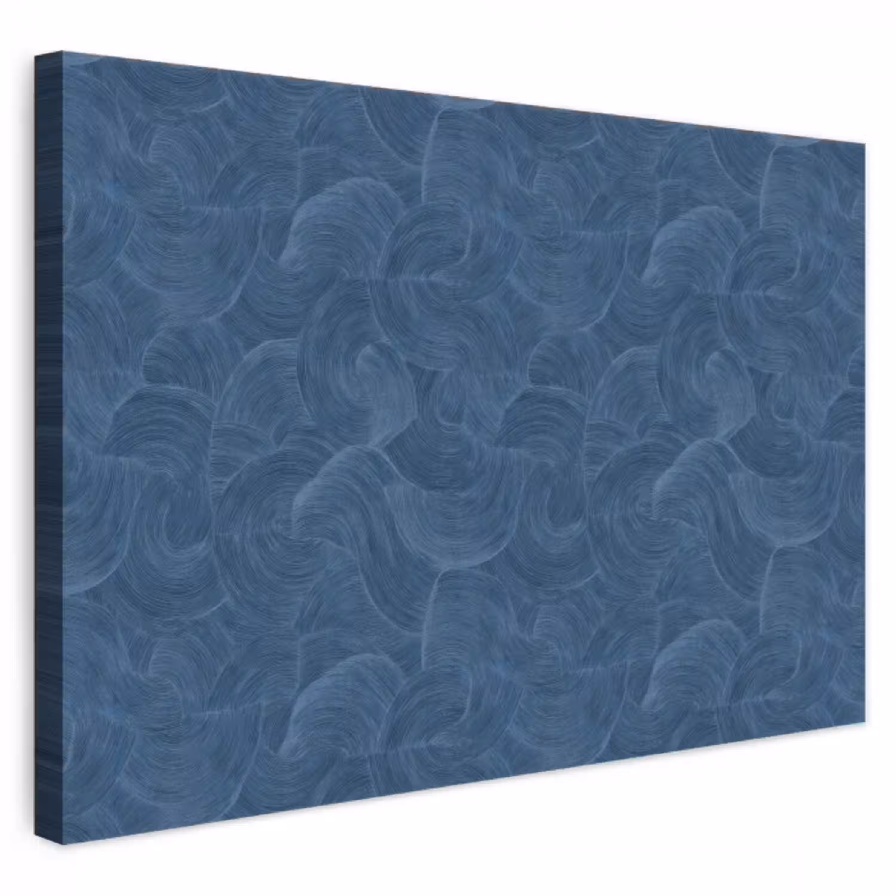 Golven - Textuur - Patroon - Blauw canvas 2cm klein 34 -3d