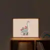Dinosaurus - Planten - Beige - Stippen Light Box met batterij (Wandlamp kind) middel -sfeer1_kind