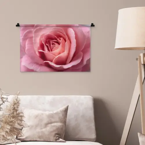 Roze - Roos - Romantisch Wandkleed katoen klein -sfeer4