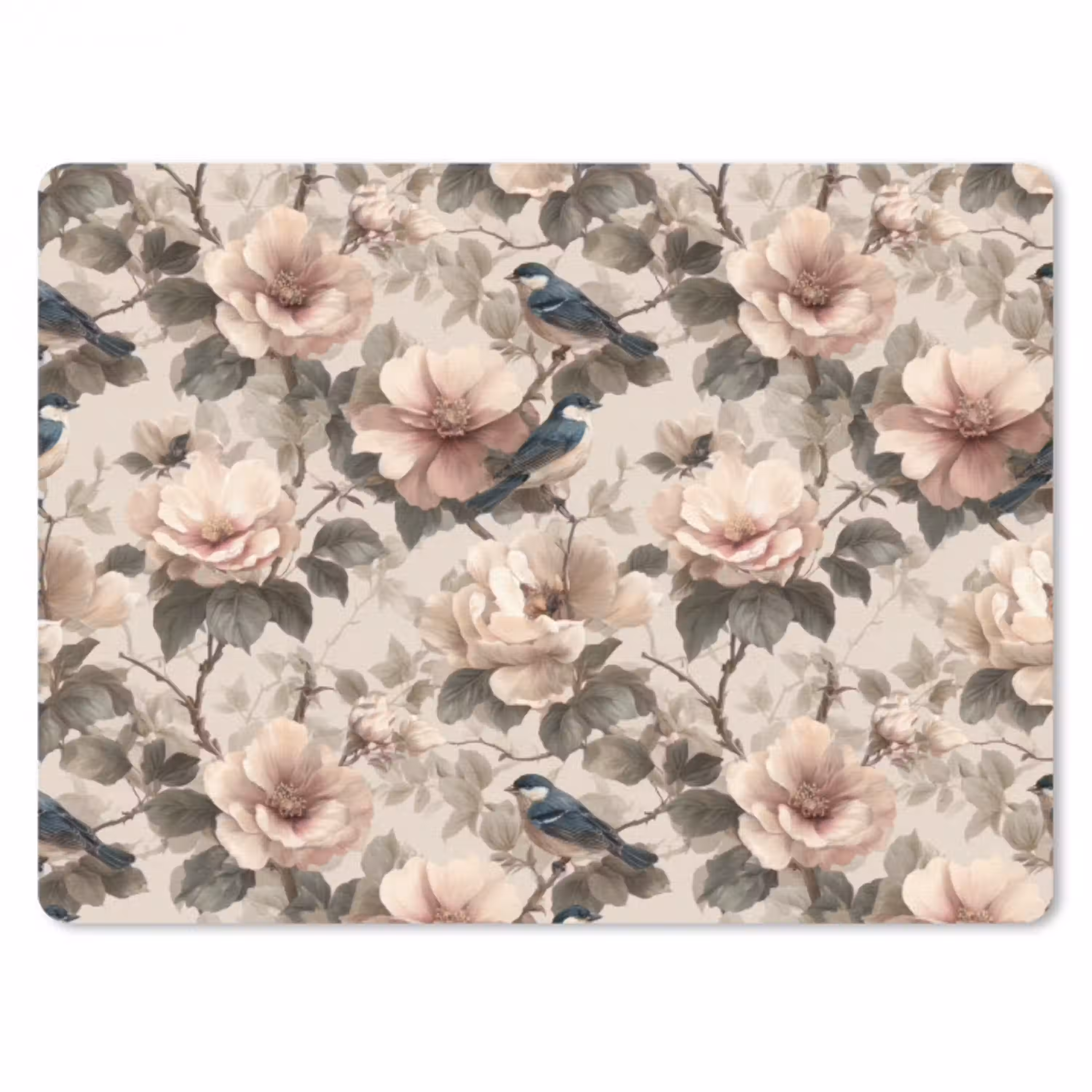 Klassiek - Vogels - Kleurrijk muismat rubber klein 262 -3d