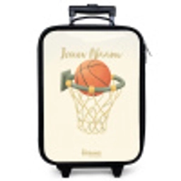 Basketbal in neutrale kleuren Kinderkoffer - Zwart klein -zzz_website3d