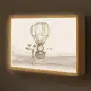 Luchtballon - Leeuw - Watercolor - Safari - Dieren Light Box met batterij (Wandlamp kind) middel -z3d_website
