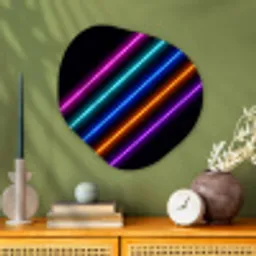 Esthetiek - Retro - Neon Wandcirkel Organisch Aluminium middel -sfeer2