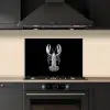 Kreeft - Zilver - Metallic - Luxe keuken achterwand spatscherm klein -sfeer1