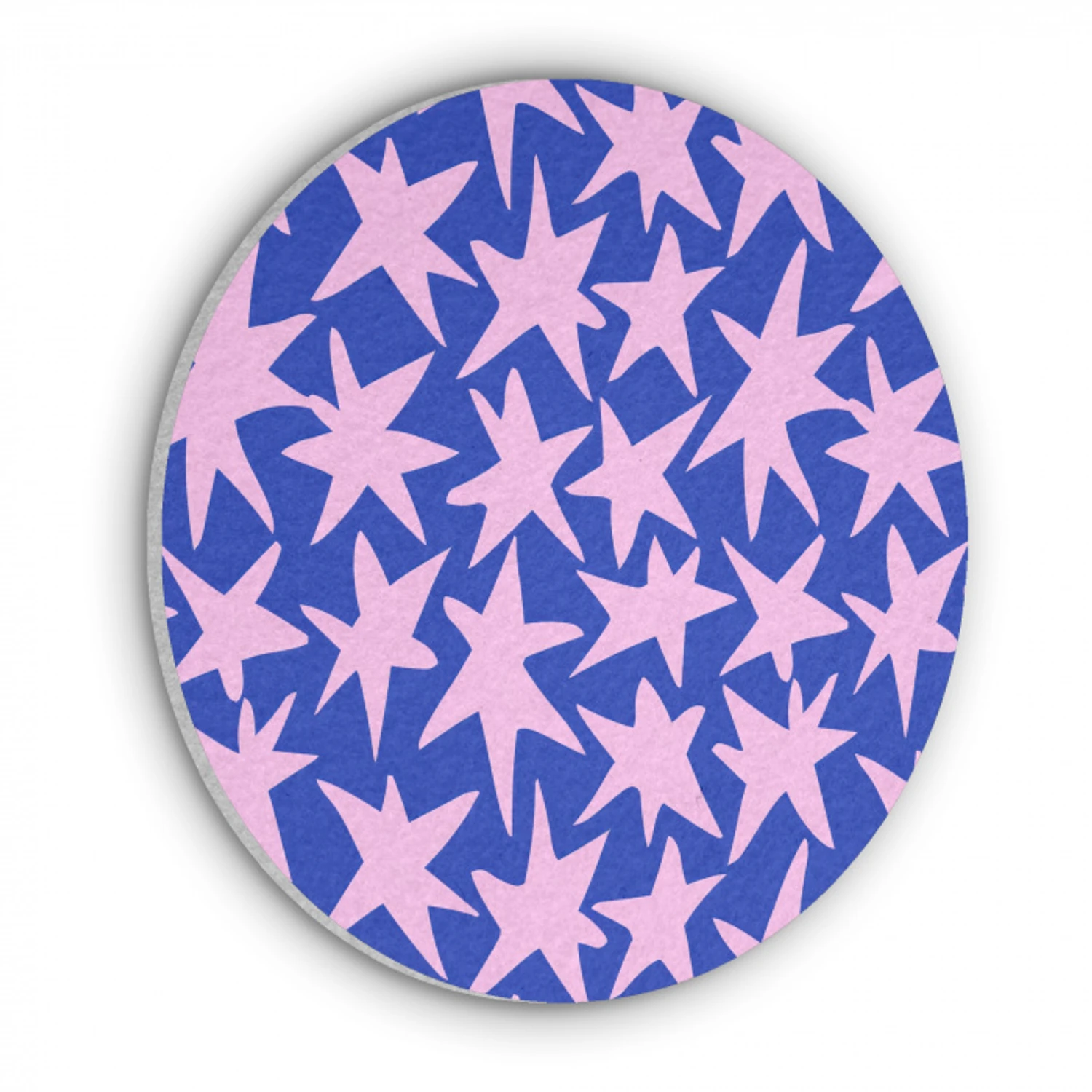 Modern - Sterren - Blauw Akoestische PET Vilt - Rond klein 838 -3d
