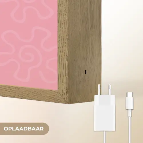 Tekst - Rood - Moederdag Light Box met batterij (Wandlamp) middel -USP_websiteoplaadbaarNL