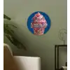 Ijsje - Hoorntje - Steentjes - Blauw Wandcirkel plexiglas klein -sfeer3