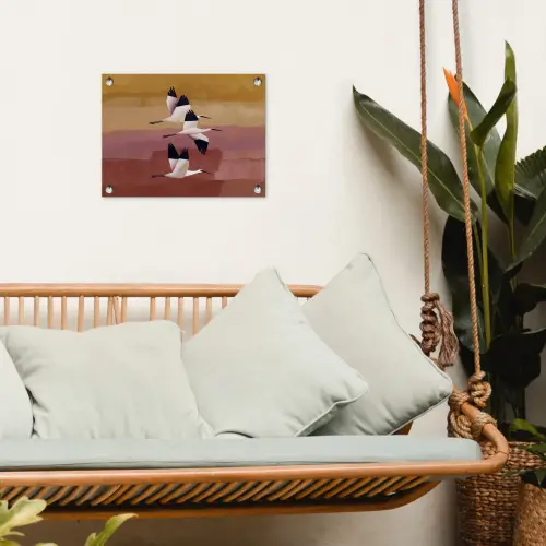 Vogels - Snavel - Abstract tuinposter los doek klein -sfeer7