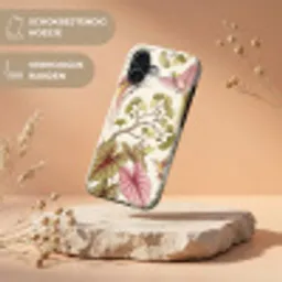 Vogels - Tropisch - Botanisch - Roze Toughcase MagSafe Apple iPhone 17 klein -USP_RandenV_NL