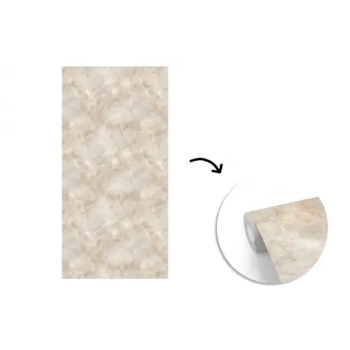 Lichtbeige - Goudbruine Nerven - Marmer fotobehang vinyl groot 64 -3d