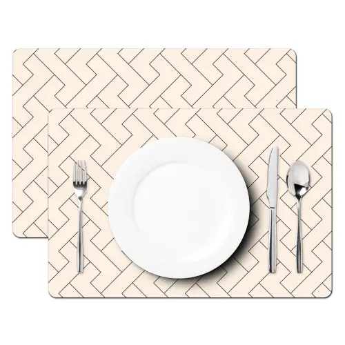 Beige - Zigzag - Patroon Placemat vinyl groot 368 -zzsfeer2_Kitchenyeah-website