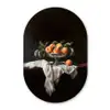 Stilleven - Perziken - Vintage Wandcirkel Ovaal Forex klein -3d