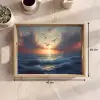 Meeuwen - Zonsondergang - Zee - Wolken Dienblad Rechthoek middel -USP_Formaat