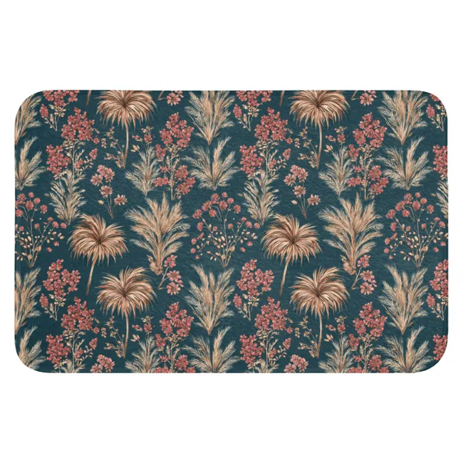 WC Mat - Botanisch - Patroon - Blauw