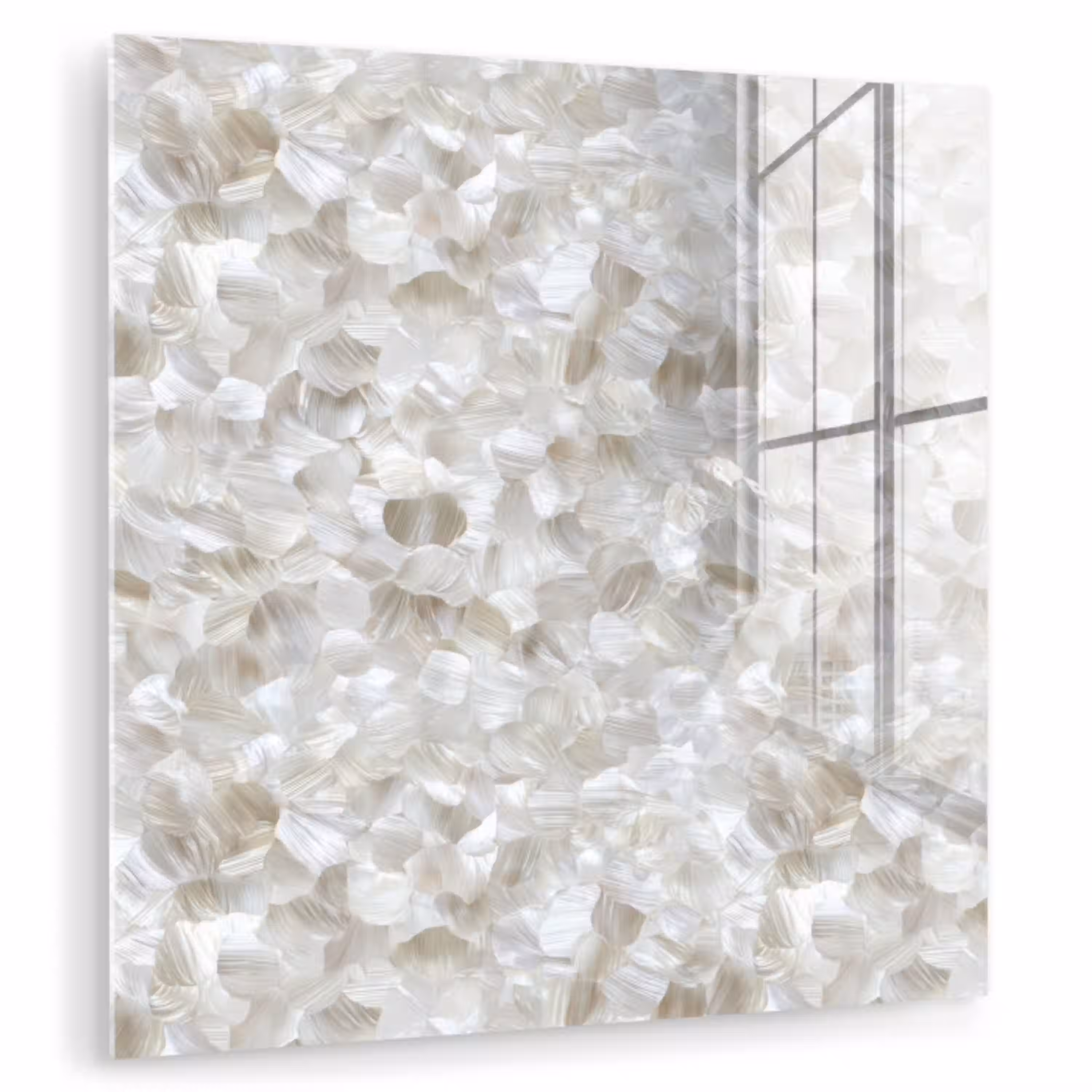 Wit - Penseelstreken - Reliëfeffect plexiglas 5mm klein 11 -zzzproduct_nieuw