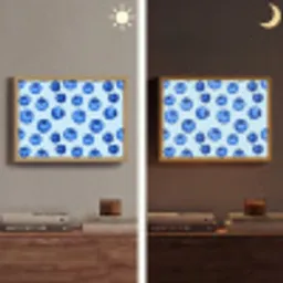Bessen - Modern - Blauw Light Box met batterij (Wandlamp) middel 907 -sfeer3