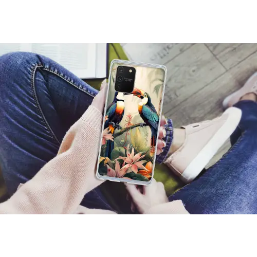 Toekan - Vogels - Bloemen - Natuur - Jungle Telefoonhoesje Samsung Galaxy S10 Lite klein -handS10Lite