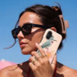 Vogel - Bloem - Natuur - Roze Toughcase MagSafe Apple iPhone 17 klein -Sfeer2V