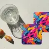 Abstract - Vormen - Kleurrijk onderzetter kurk middel -sfeer4