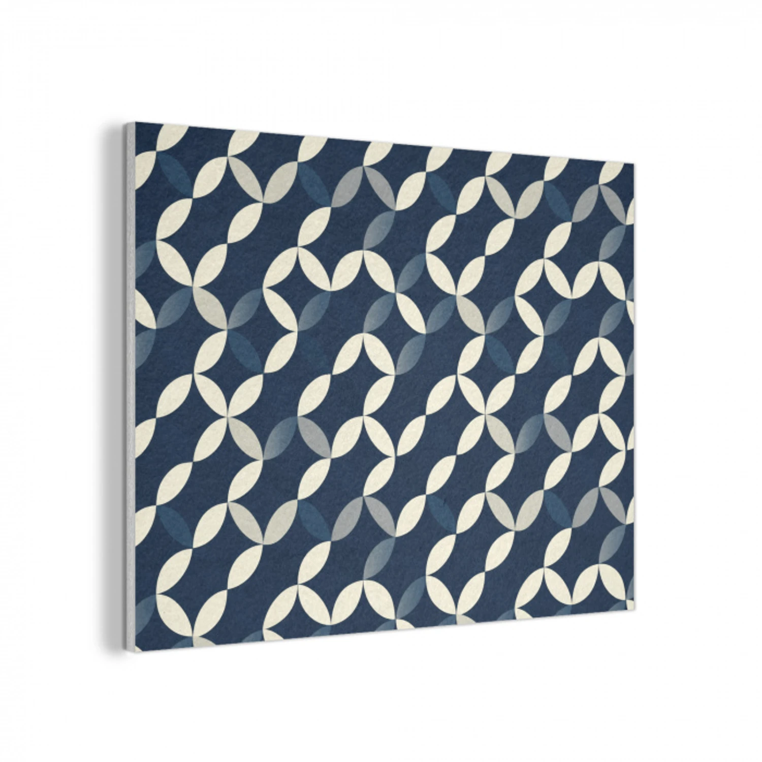 Abstract - Patroon - Blauw PET vilt klein 837 -3d