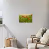 Lente - Bloemen - Rood - Klaproos - Gras - Groen Tuinposter op houten frame 2 cm dik klein -sfeer1