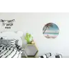 Palmboom - Schommel - Strand - Lucht Wandcirkel aluminium klein -kinderkamer