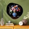 Rozen - Bloemen - Vaas - Boeket Wandcirkel Organisch Plexiglas middel -sfeer2