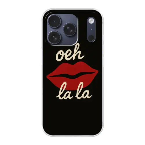 Lip - Rood - Quote Telefoonhoesje iPhone 17 Pro klein -3d