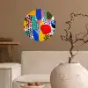 Stippen - Vormen - Modern - Kleuren Wandcirkel behangsticker klein -sfeer1
