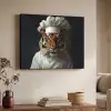 Tijger - Kokskleding - Bruin Textielframe zwart klein -sfeer3