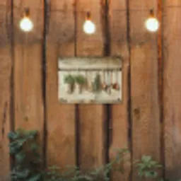 Hout - Keukengerei - Stilleven - Tegels tuinposter los doek klein -sfeer1