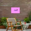 Diva - Lip - Panterprint - Roze Tuinposter op houten frame 2 cm dik klein -sfeer3