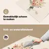 Bloemen - Quote - Beige - Lint Inductie beschemer met haakjes klein -ky-schoon-nl