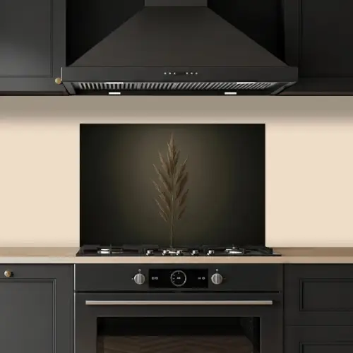 Tak - Pluimgras - Donkerbruin keuken achterwand spatscherm klein -sfeer1