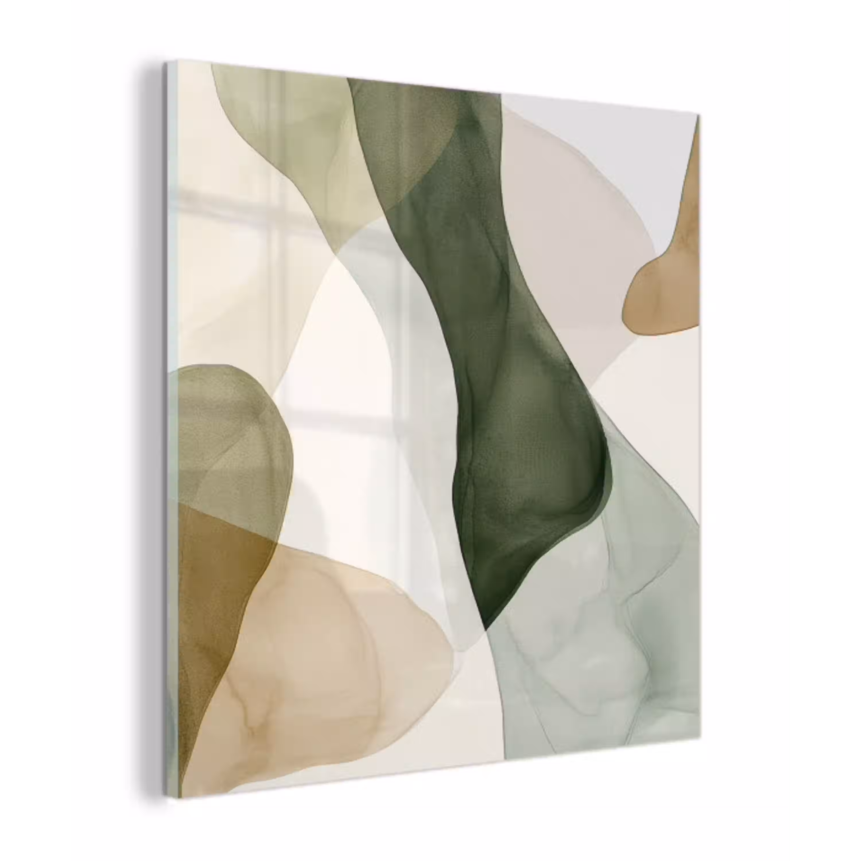 Japandi - Abstract - Groen plexiglas 5mm klein -z3d