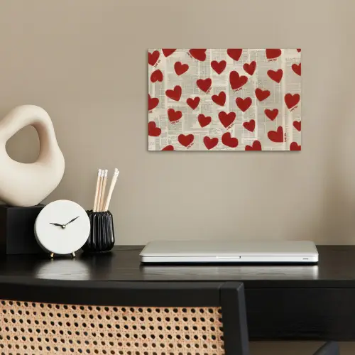 Hartjes - Krant - Loveyou poster papier klein -sfeer1