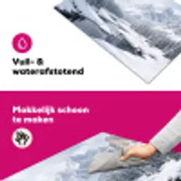 Sneeuwlandschap - Bergen - Rivier - Winter Inductie beschermer vinyl 3mm klein -wsfeer6_website