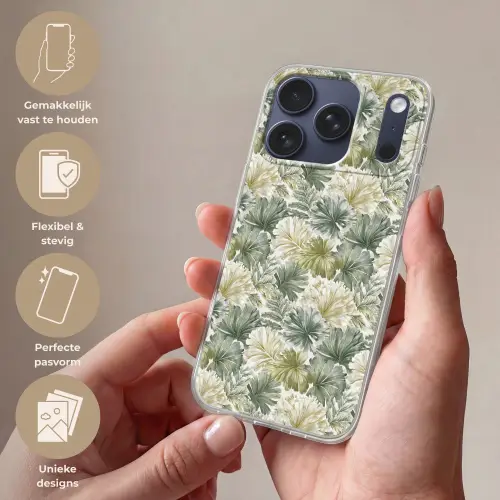 Bladeren - Botanisch - Groen Telefoonhoesje iPhone 17 Pro klein 878 -sfeer3_NL