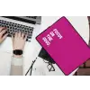 Focus on the good - Roze - Simple laptophoes neopreen klein -bureau