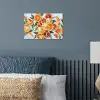 Schijfjes - Fruit - Oranje - Mozaïek poster papier klein -sfeer2