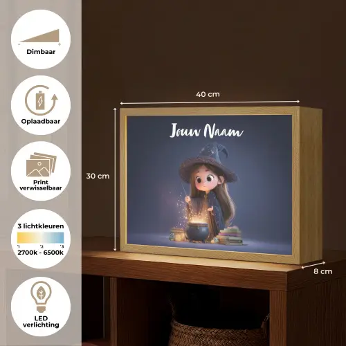 Tovenares - Magisch - Blauw - Toveren Light Box met batterij (Wandlamp kind) middel -USP_websiteoverzichtNL