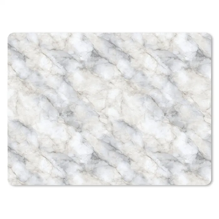 Grijs - Marmer - Gedetailleerd muismat rubber klein 262 -3d