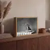 Bengaal - Kat - Tafelkleed - Zwart - Wit - Dier Light Box met batterij (Wandlamp) middel -sfeer2