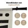 Eten - zwart - Japandi - Wit Wandkleed katoen klein -sfeer2