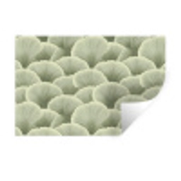 Waaier - Blad - Groen Muursticker klein 286 -3d