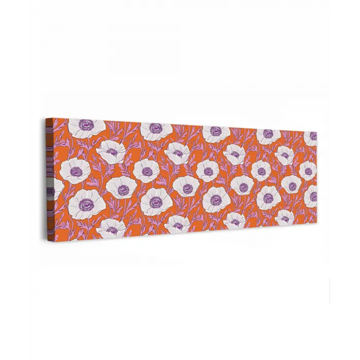 Bloemen - Grafisch - Oranje canvas 2cm klein 828 -z3d