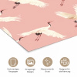 Modern - Kraanvogels - Roze poster papier klein 62 -tcloseup_DE