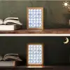 Borden - Bloemen - Patroon - Blauw Light Box met kabel (Tafellamp) klein 925 -sfeer3