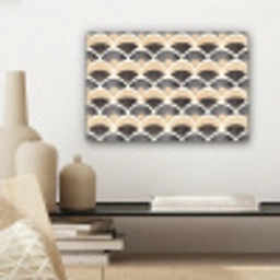 Waaier - Patroon - Zwart - Beige canvas 2cm klein 34 -sfeer6
