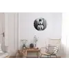 Pinguïn - Telefoon - Toilet - Zwart - Wit Wandcirkel aluminium klein -woonkamer
